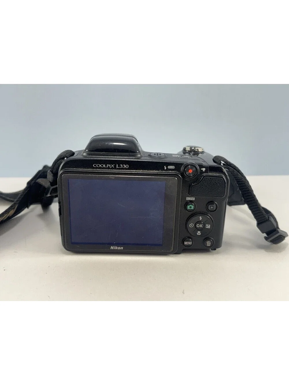 Nikon Coolpix L330 w/ Strap For Parts Or Repair - Missing Battery Door